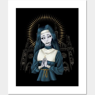 Valak, the Demon Nun in Neutral Colors Posters and Art